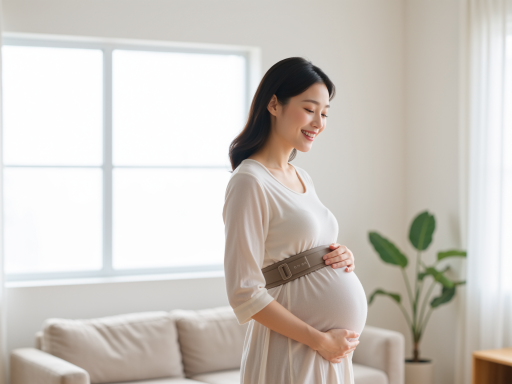 孕妇写真，准妈妈身穿白色长裙，优雅地坐着，展现母爱之美，光线柔和